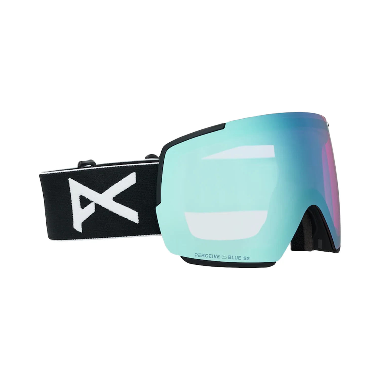 Anon M5 Low Bridge Fit Goggles Black/Perceive Variable Blue + Perceive Cloudy Pink - Image 2