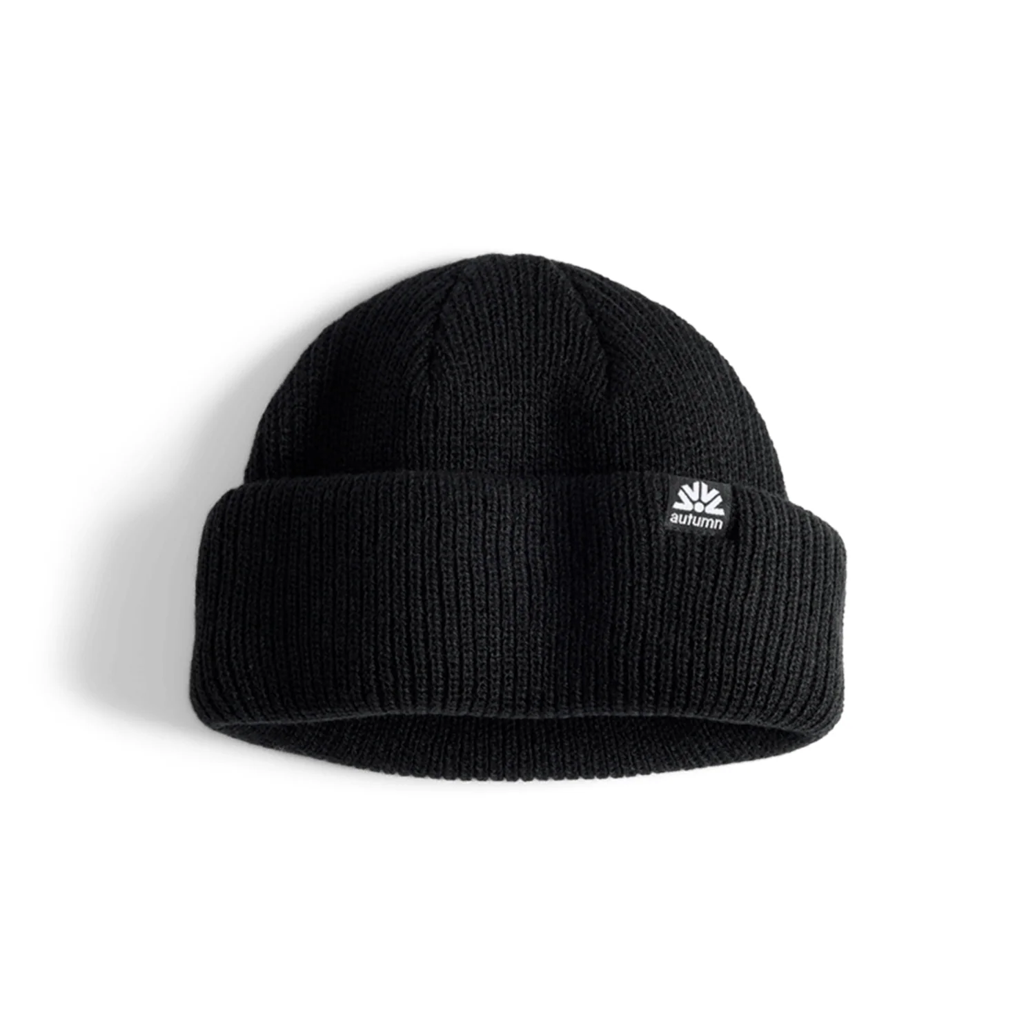 Autumn Double Roll Beanie Black