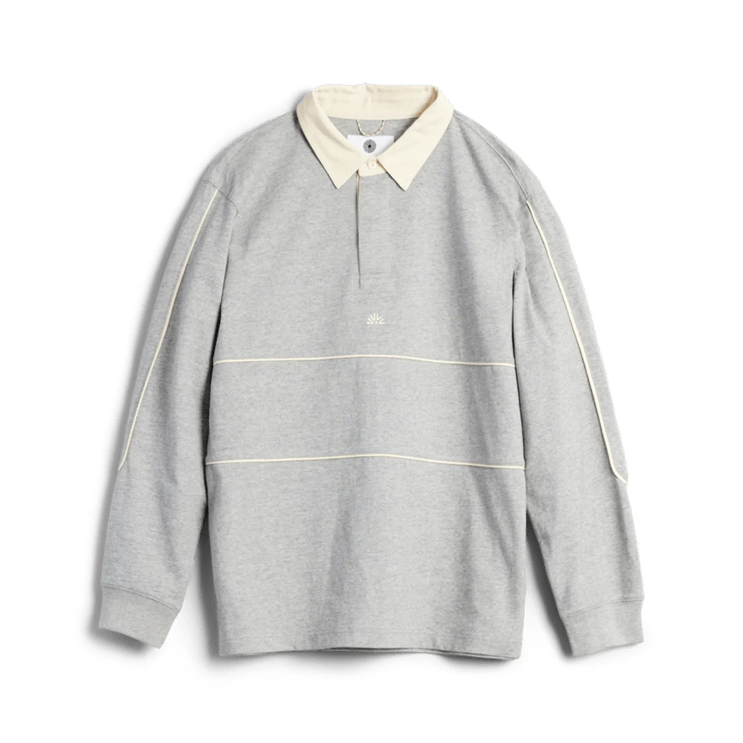 Autumn Men's Piping Rugby Sweater Heather Grey