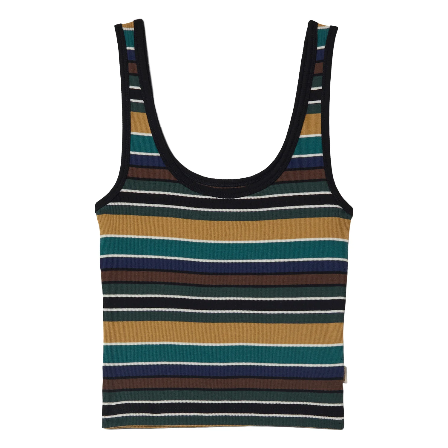 Brixton Women's Ringer Organic A Tank Multi Retro Stripe