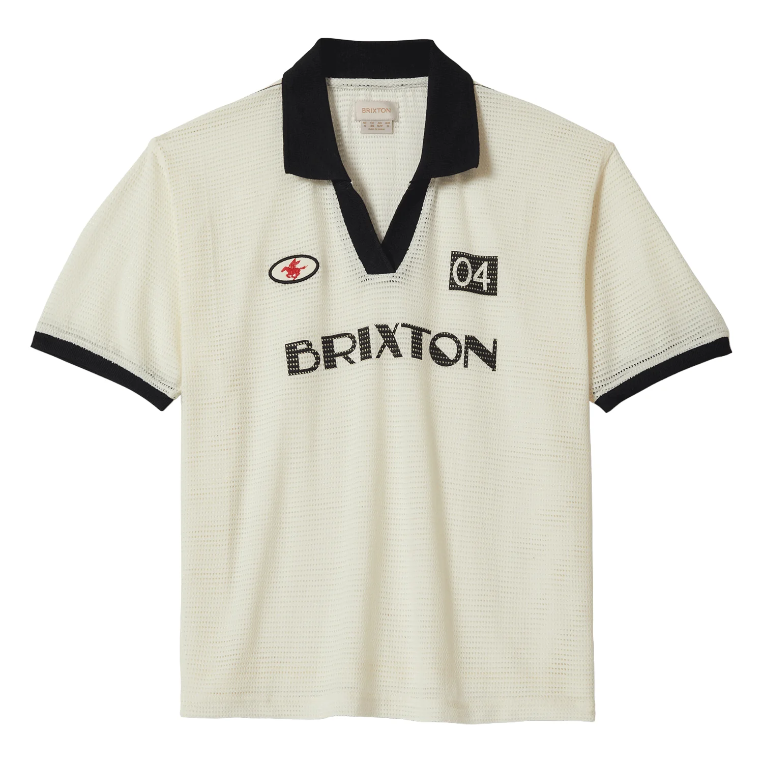 Brixton Women's Varsity T Shirt Off White/Black