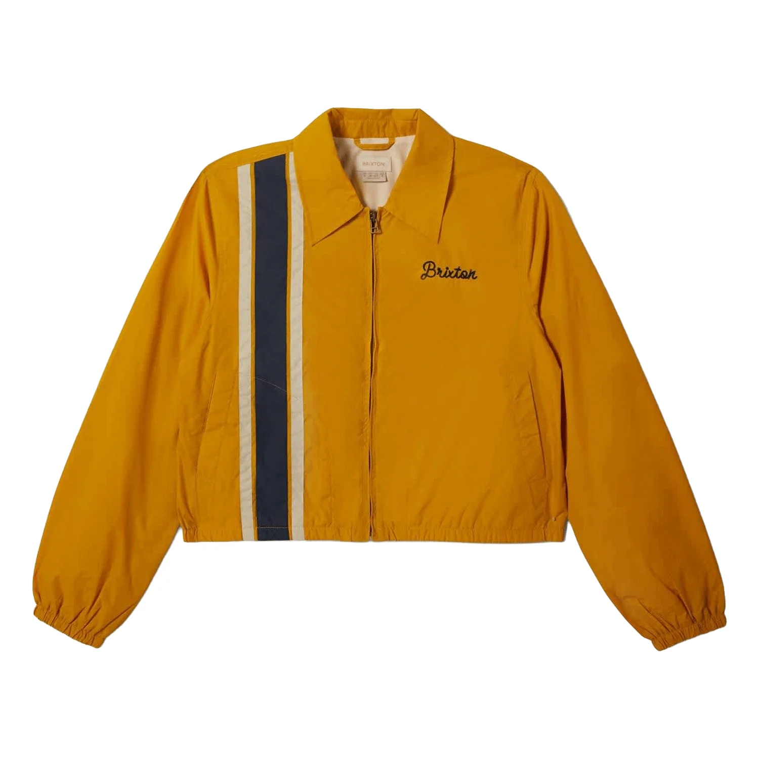 Brixton x Goodyear Men's Slick Wind Breaker Jacket Nugget Gold