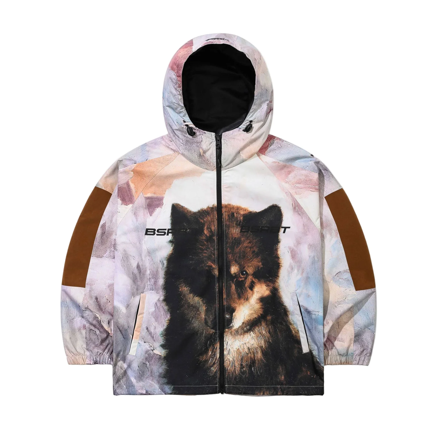 Bsrabbit Oosisoak1861 Art Print Hooded Jacket 2026 Wolf Brown