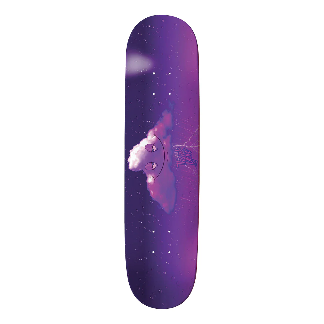 Thank You PRPL Rain Cloud Skate Deck 8.0"