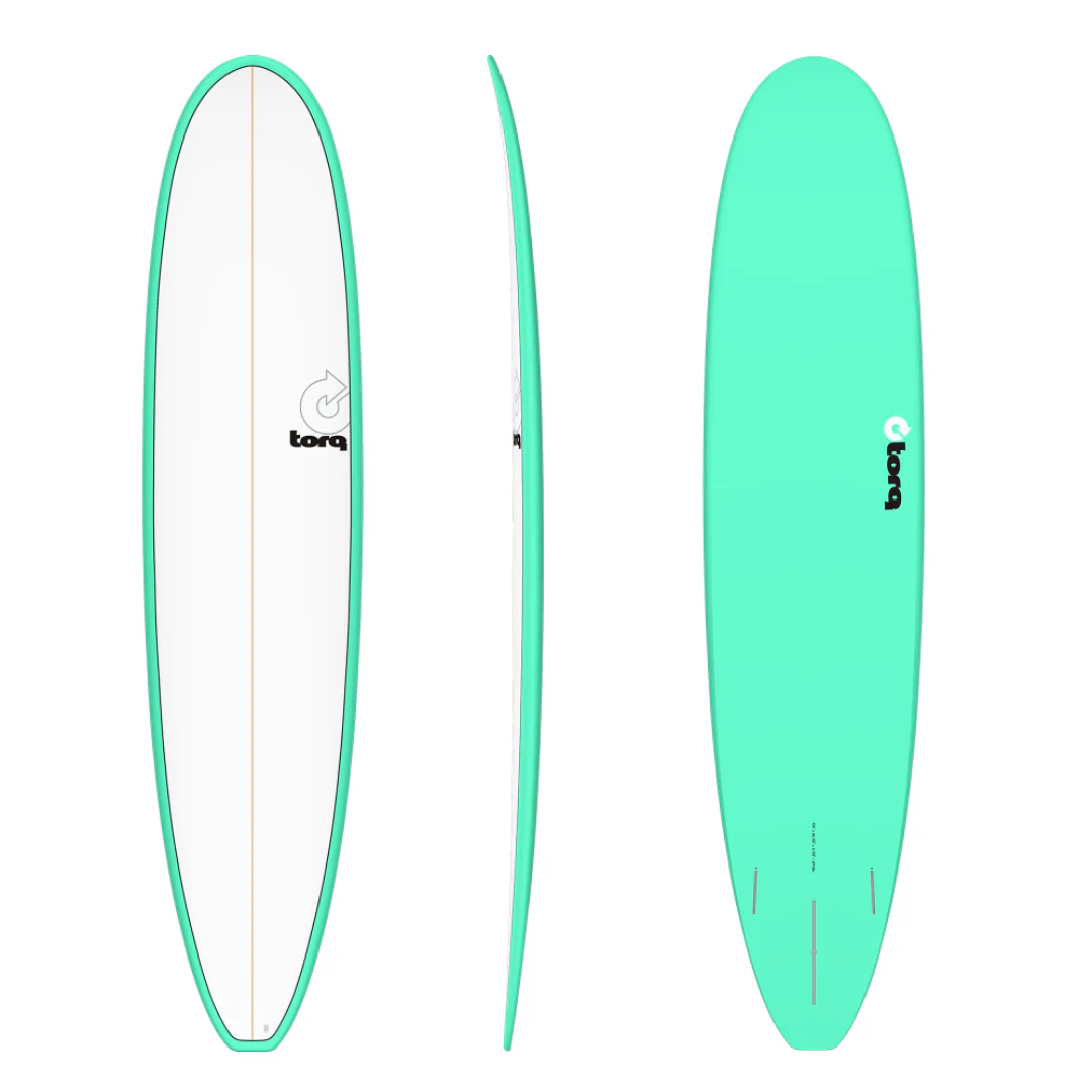Torq Longboard TET Surfboard Pinline Seagreen/ White Deck 8'0"
