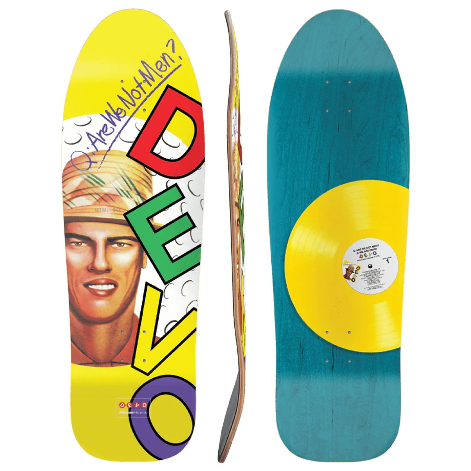 Devo Are We Not Men Skate Deck 9.75"