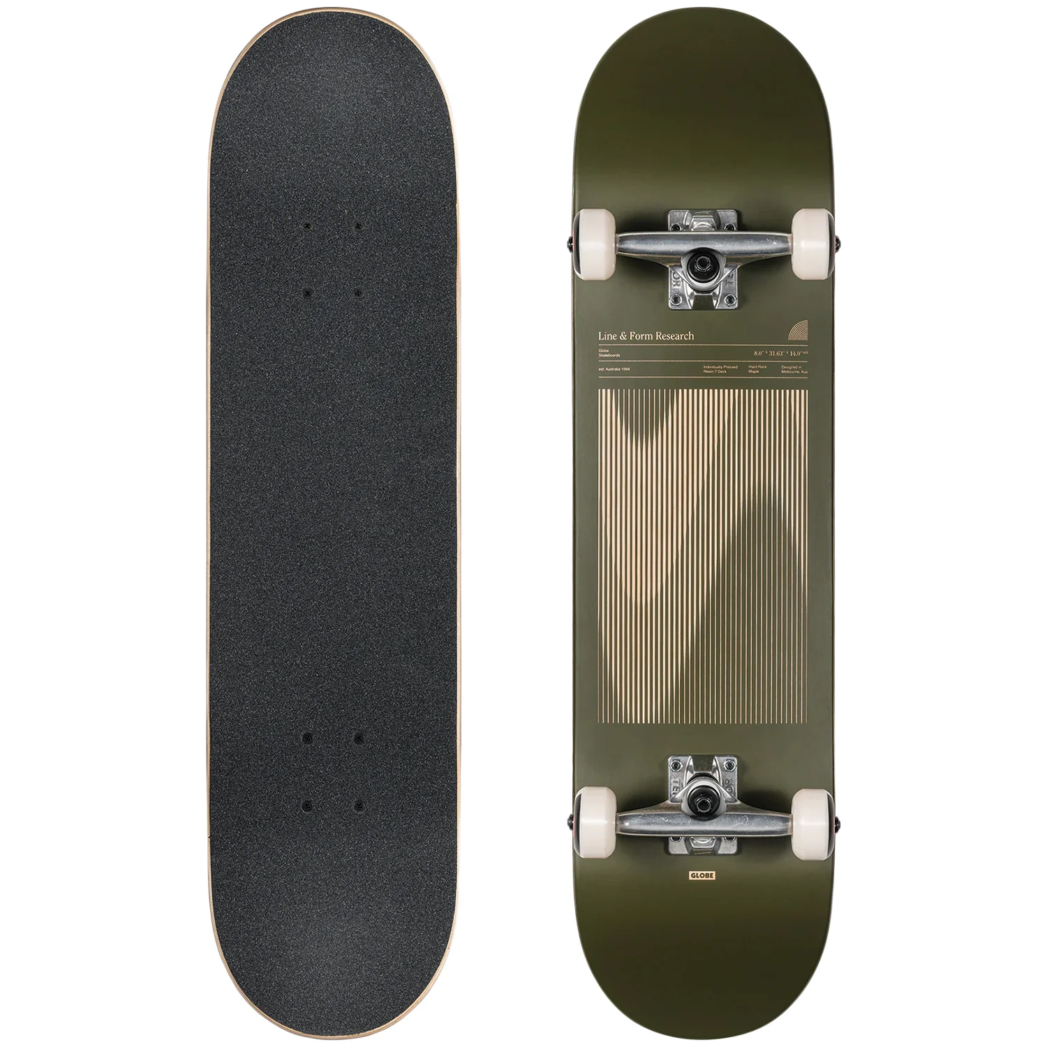 Globe G1 Lineform Skate Complete Olive 8"