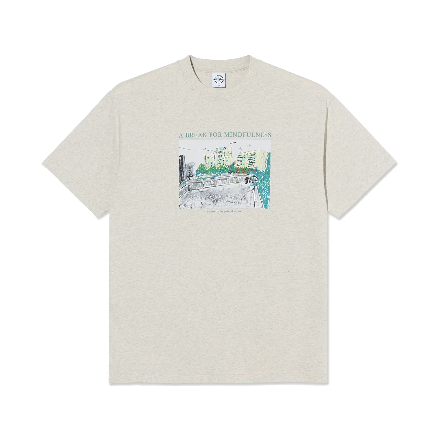 Polar Men's Mindfulness T-Shirt Ivory Grey Melange