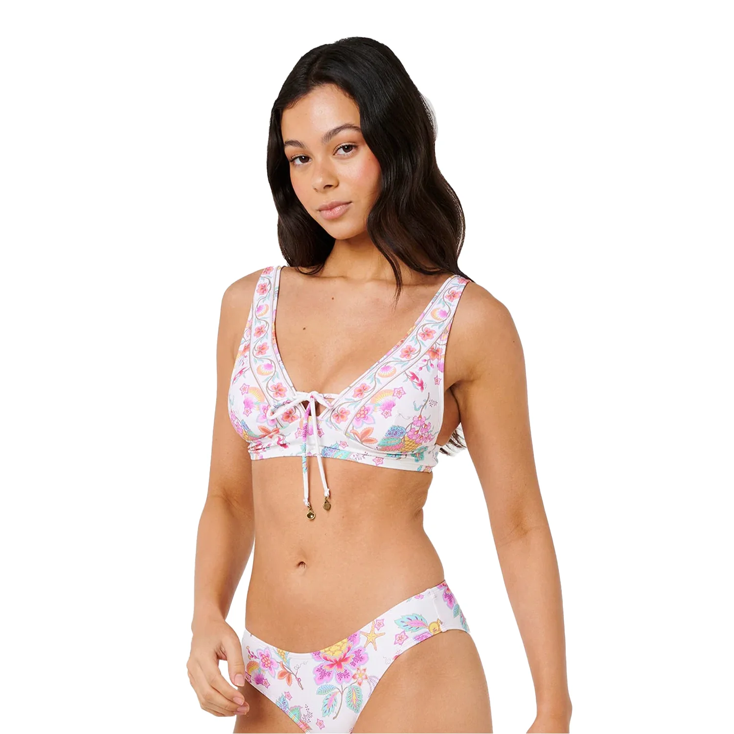 Rip Curl Women's Half Moon Bay Multi Fit Deep V Top Bone
