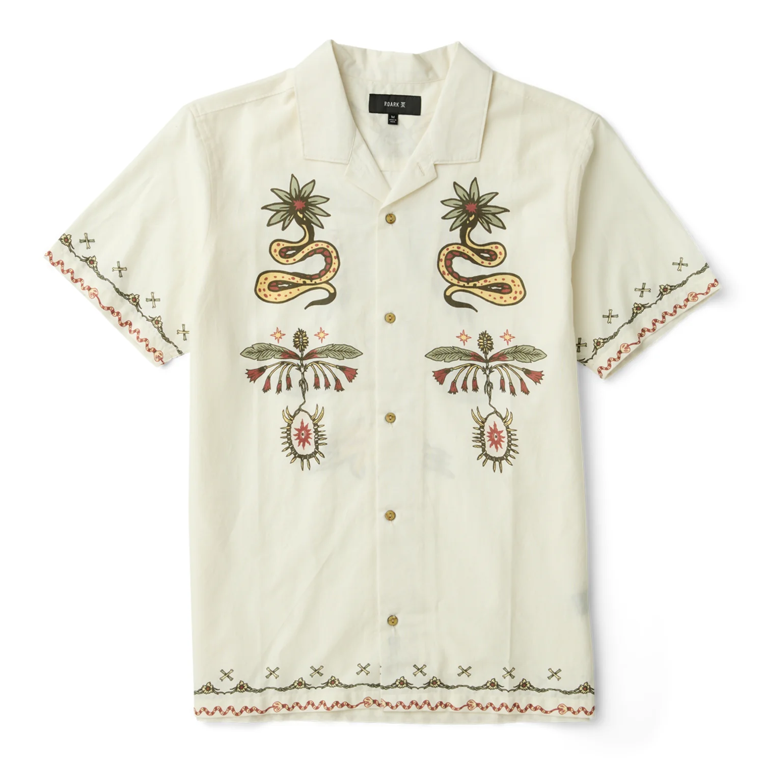 Roark Men's Gonzo S/S Woven Shirt Unbleached