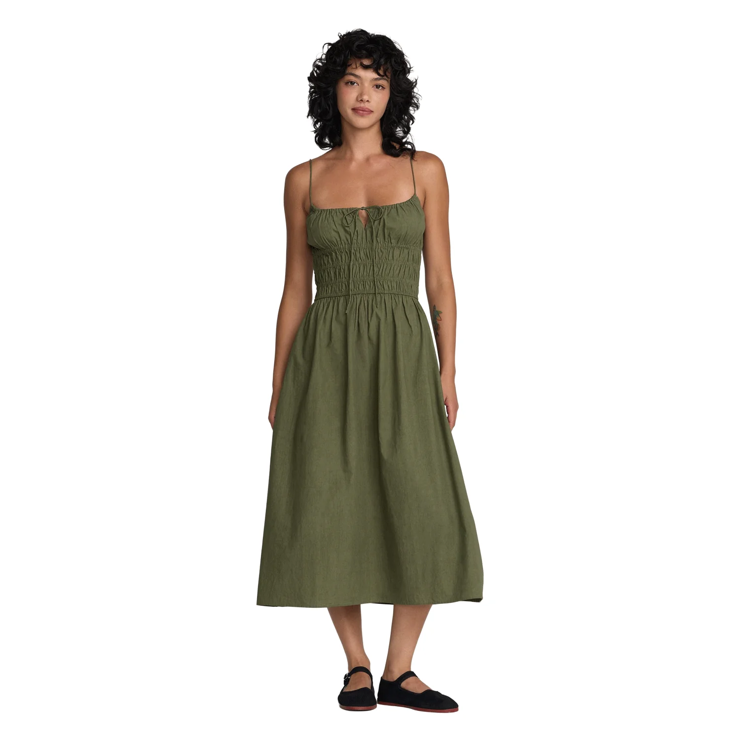 RVCA Women's Raya Midi Dress Olive
