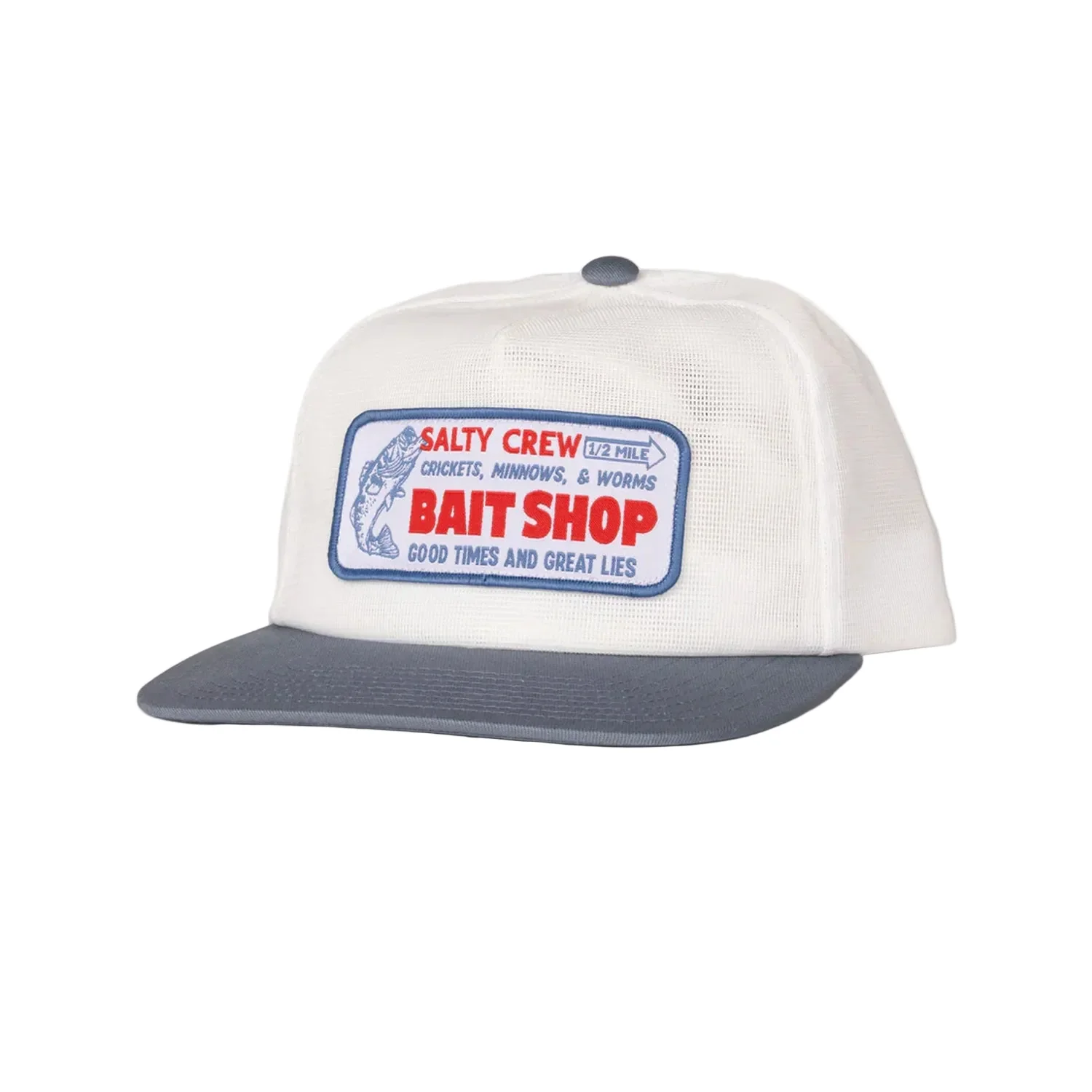 Salty Crew Bait Shop Trucker Hat Off White