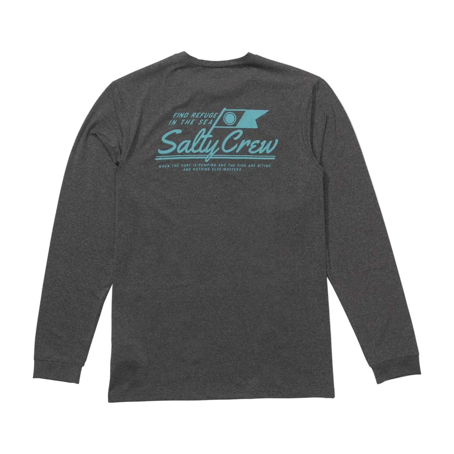 Salty Crew Men's Original L/S Sunshirt Charcoal Heather