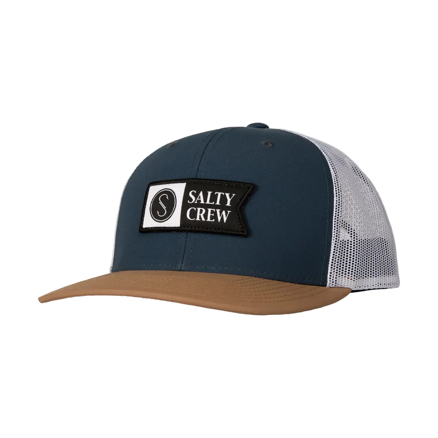 Salty Crew Pinnacle 2 Retro Trucker Hat Indigo/Tan