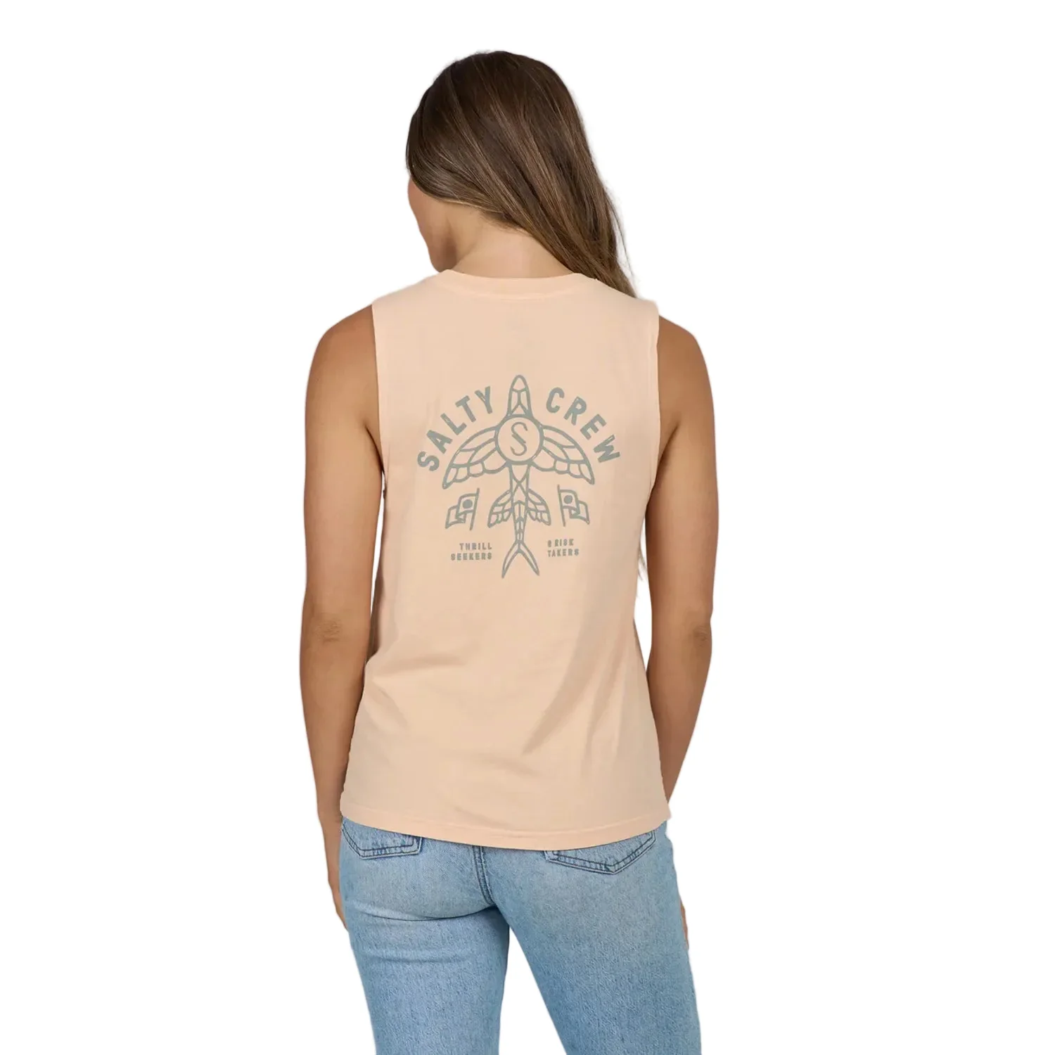 Salty Crew Women's Flying High Muscle Tank Apricot