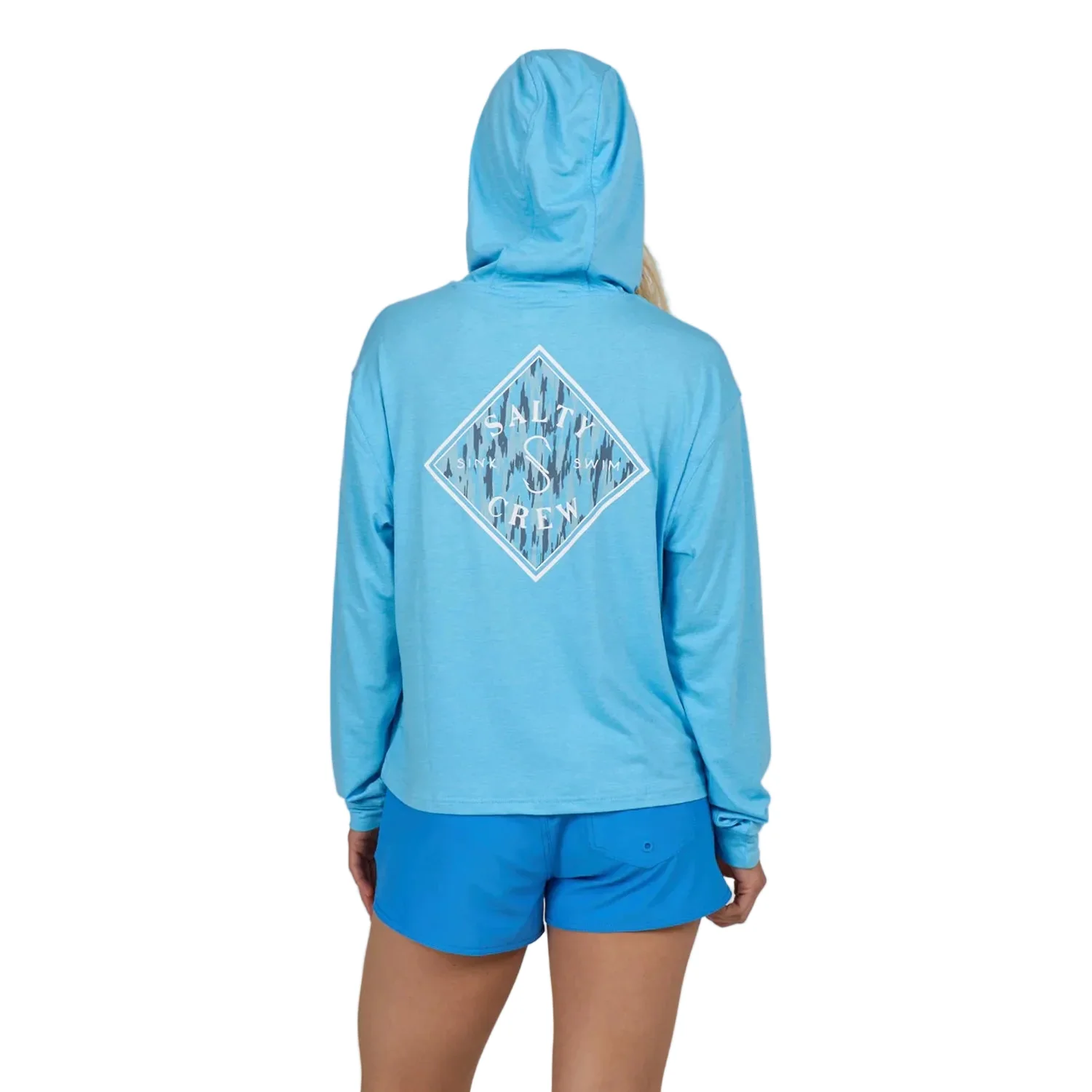 Salty Crew Women's Tippet Fill Tech Hoody Pool Blue