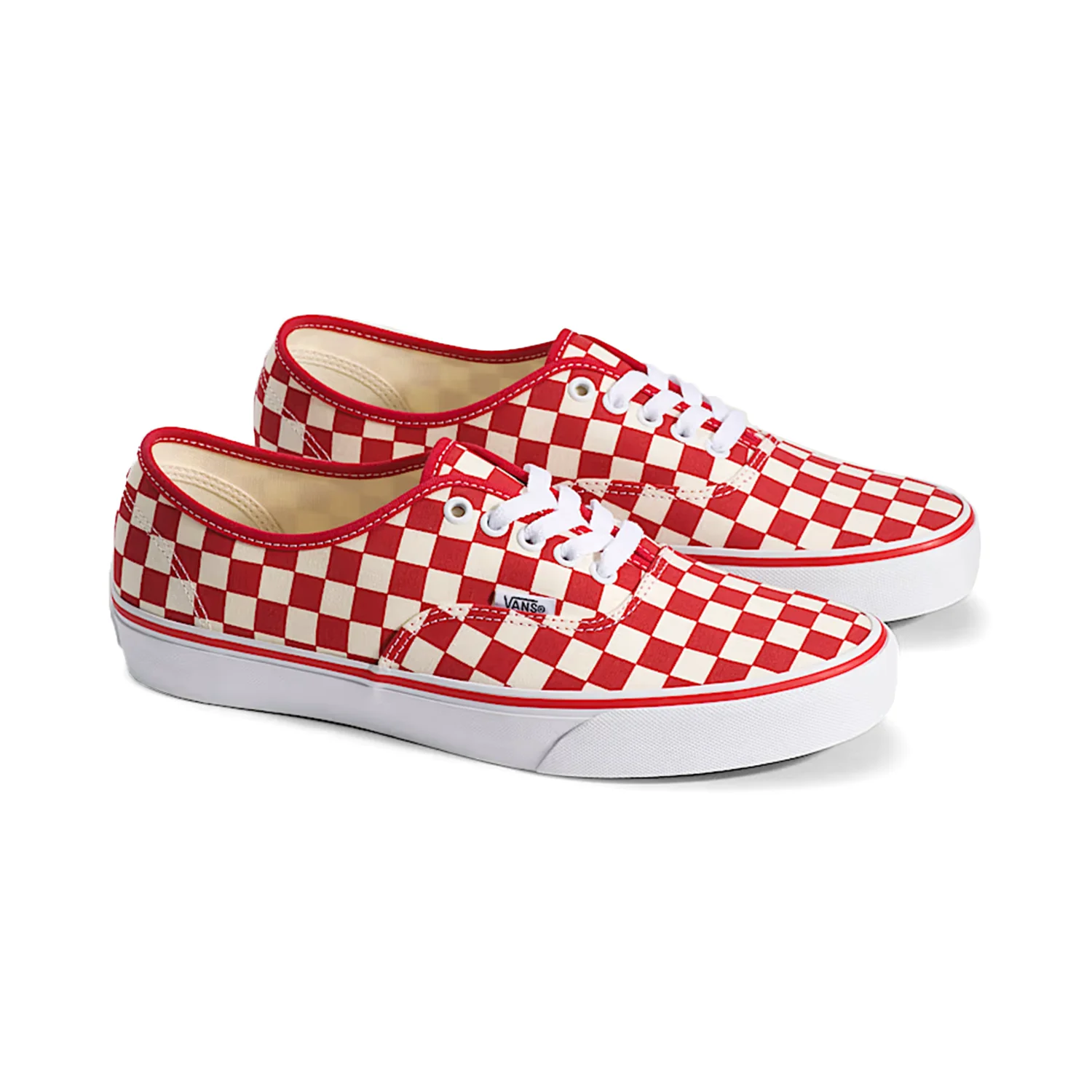 Vans Authentic Shoe Primary Check Racing Red/White