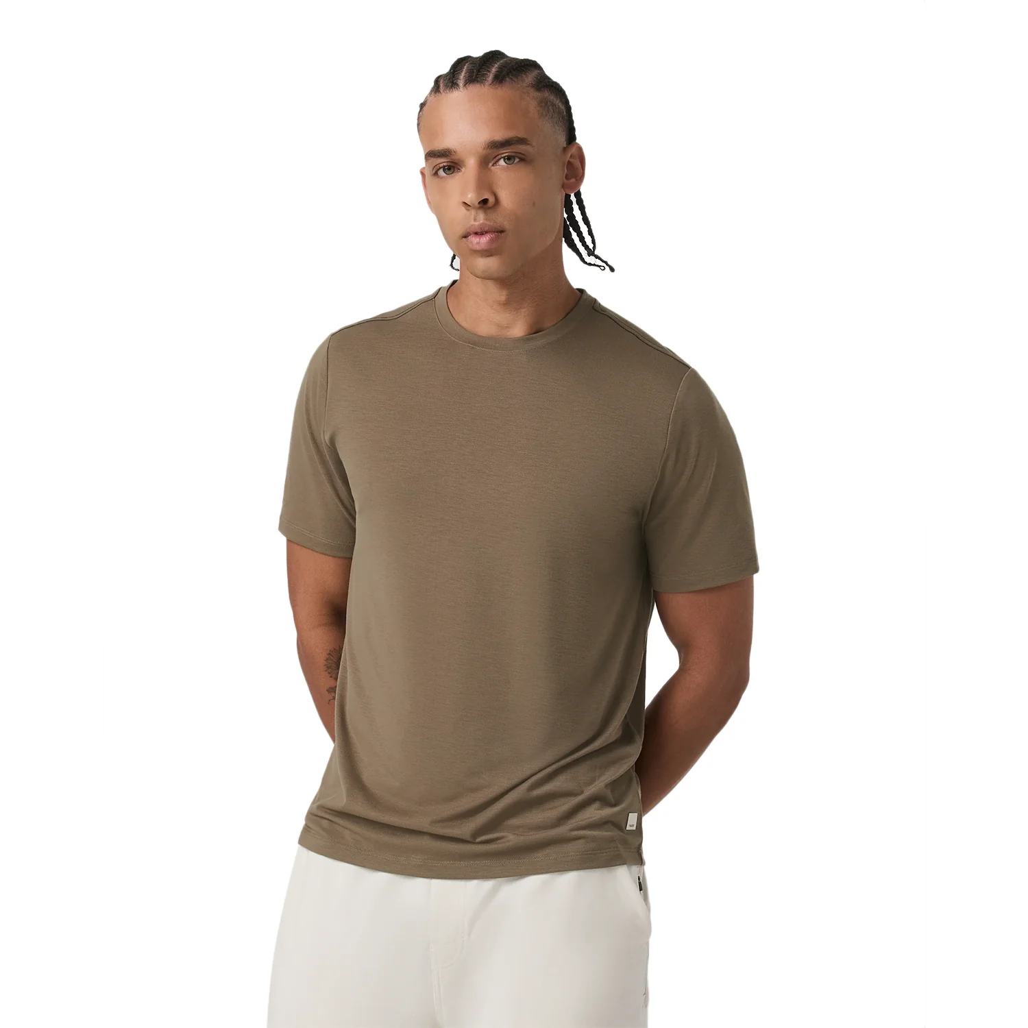 Vuori Men's Current Tech T Shirt Peppercorn