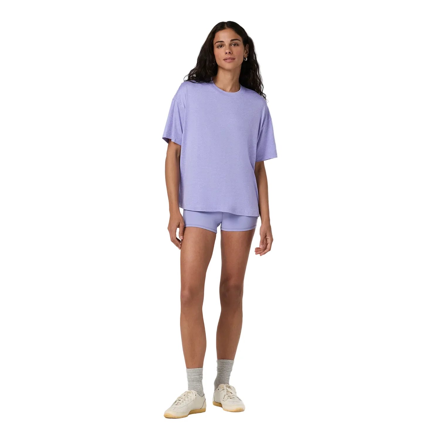 Vuori Women's Energy Long T Shirt Hyacinth Heather