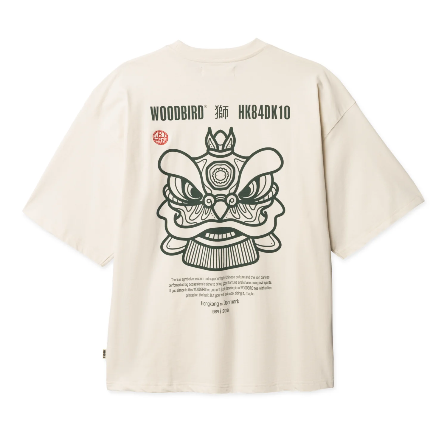 Woodbird Men's Beam Lion T Shirt Off White