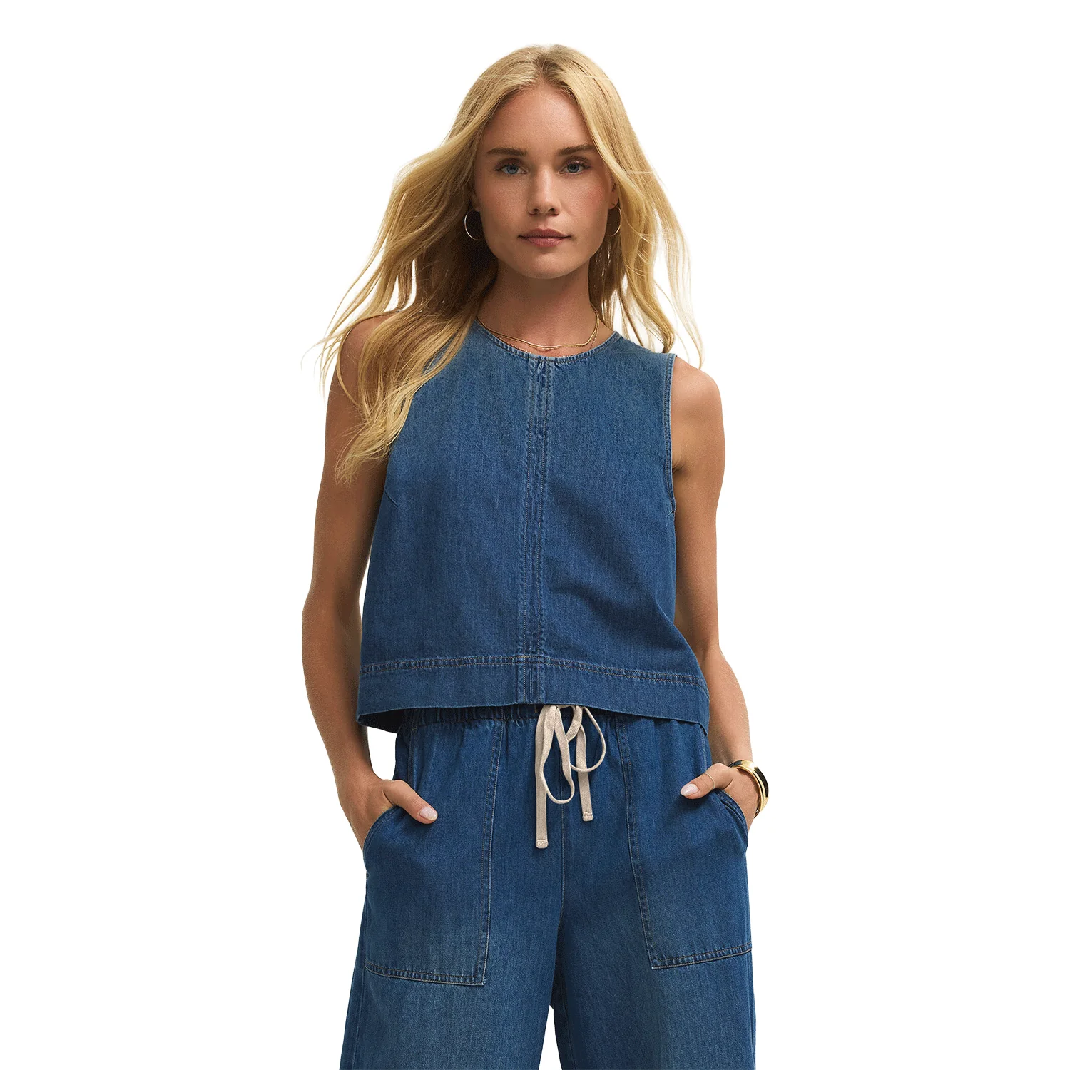 Z Supply Women's Sunseeker Denim Tank Deep Water